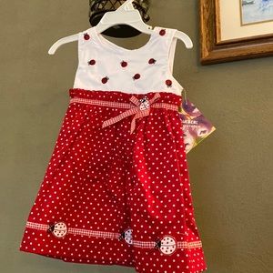 Lady bug/polka dot dress